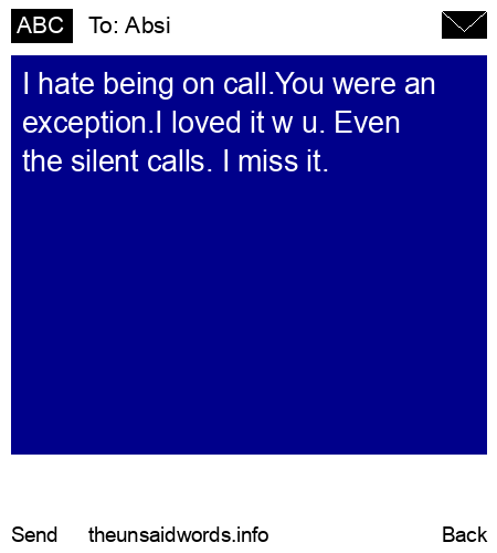 unsent message to Absi