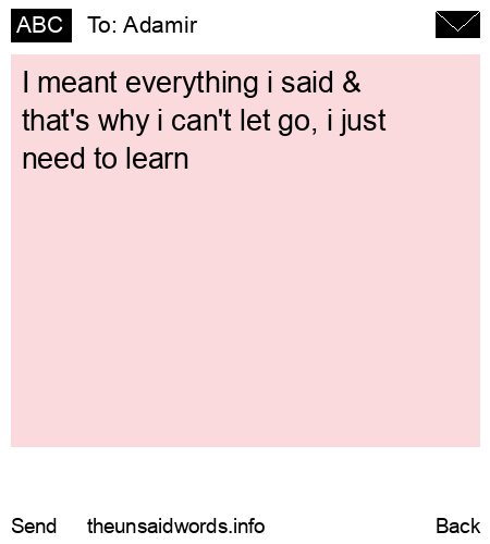 unsent message to Adamir 