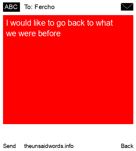 unsent message to Fercho
