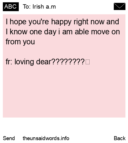 unsent message to Irish a.m