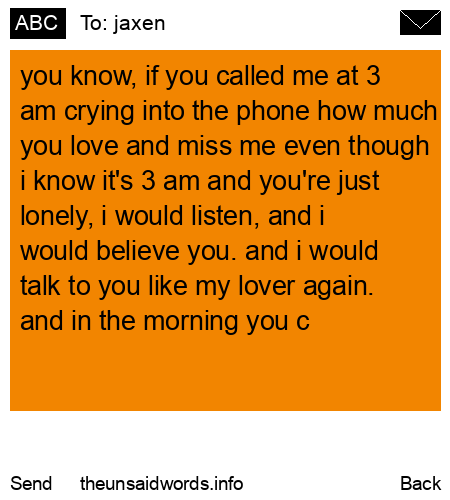 unsent message to jaxen