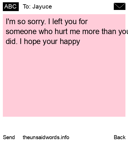 unsent message to Jayuce