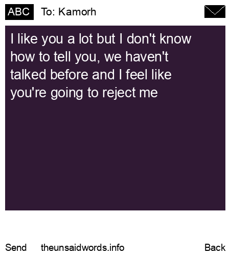 unsent message to Kamorh