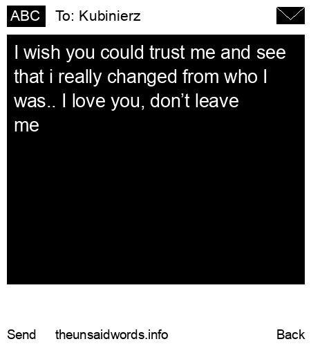 unsent message to Kubinierz 
