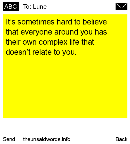 unsent message to Lune