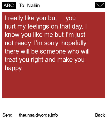 unsent message to Naliin