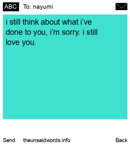 unsent message to nayumi