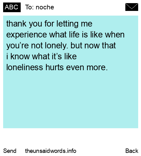 unsent message to noche
