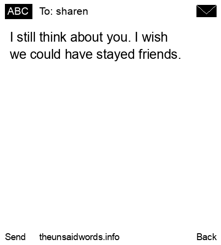unsent message to sharen