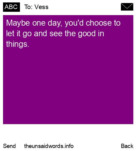 unsent message to Vess