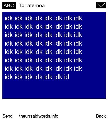 unsent message to aternoa