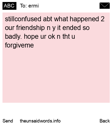 unsent message to ermi