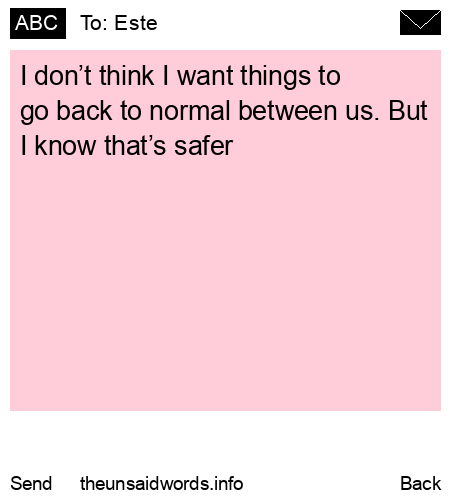 unsent message to Este 