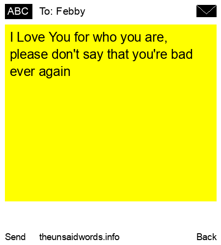 unsent message to Febby