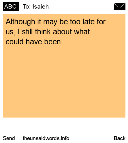 unsent message to Isaieh