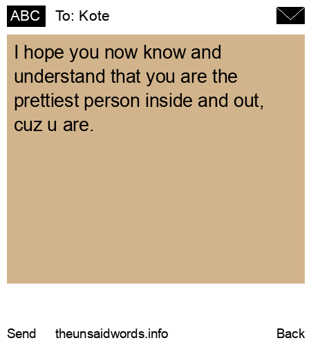 unsent message to Kote