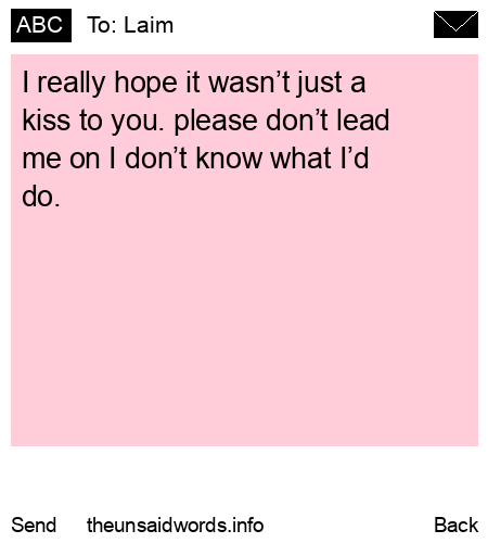 unsent message to Laim