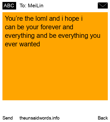 unsent message to MeiLin