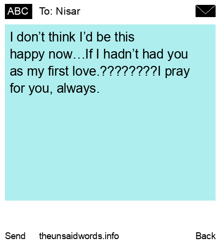 unsent message to Nisar
