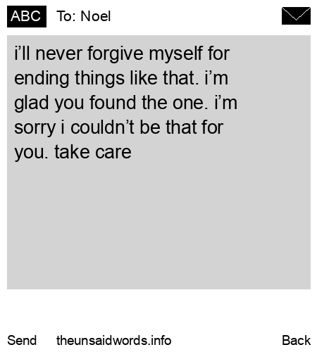 unsent message to Noel