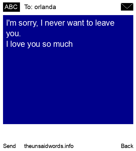unsent message to orlanda