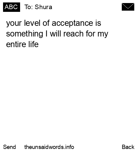 unsent message to Shura