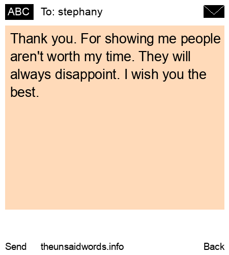 unsent message to stephany