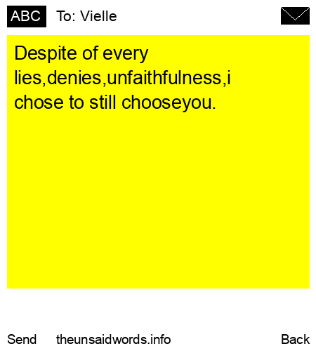 unsent message to Vielle