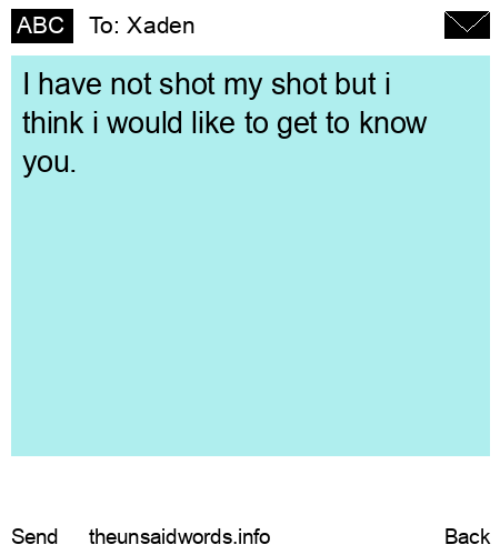 unsent message to Xaden