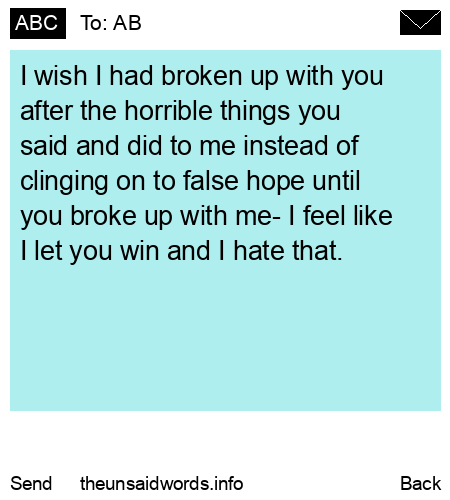 unsent message to AB