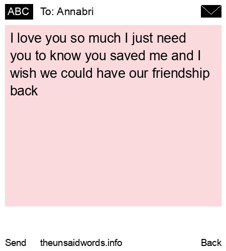 unsent message to Annabri