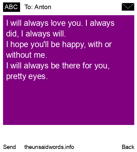 unsent message to Anton