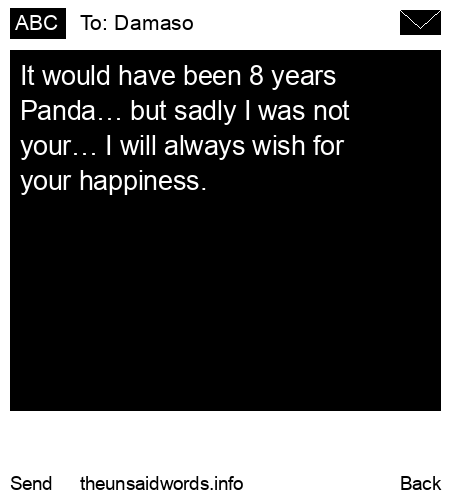 unsent message to Damaso