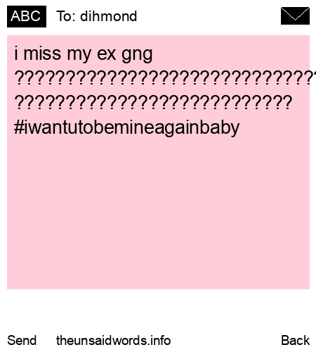 unsent message to dihmond 