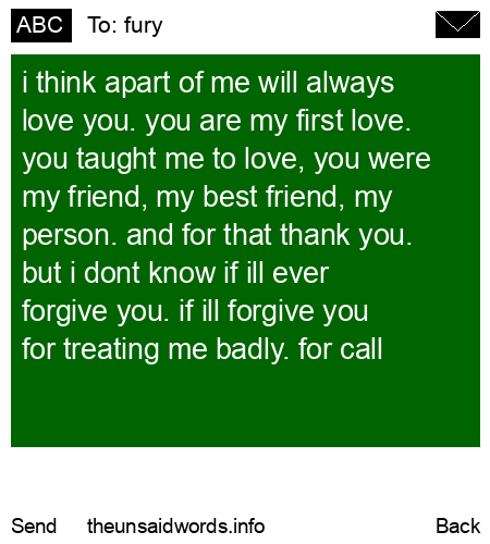 unsent message to fury