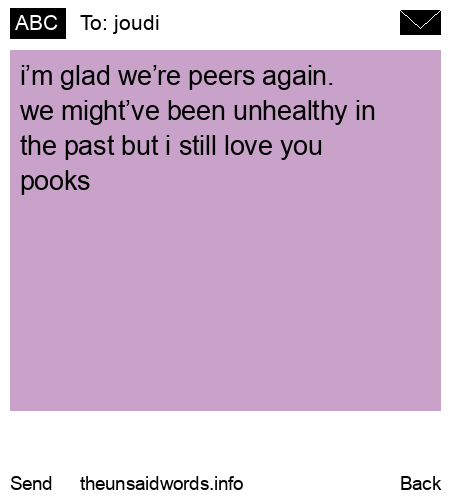 unsent message to joudi