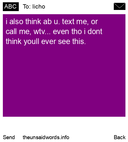 unsent message to licho