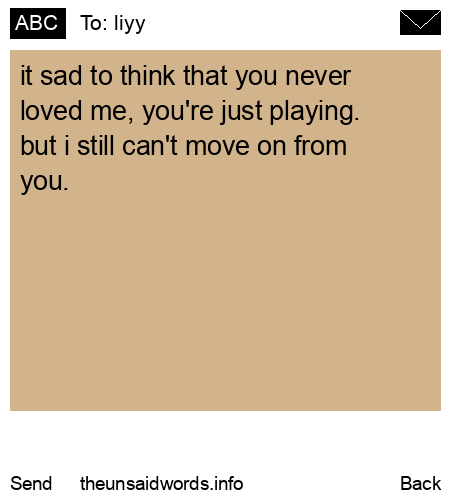 unsent message to liyy