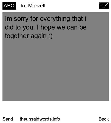 unsent message to Marvell 