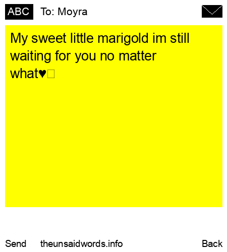 unsent message to Moyra
