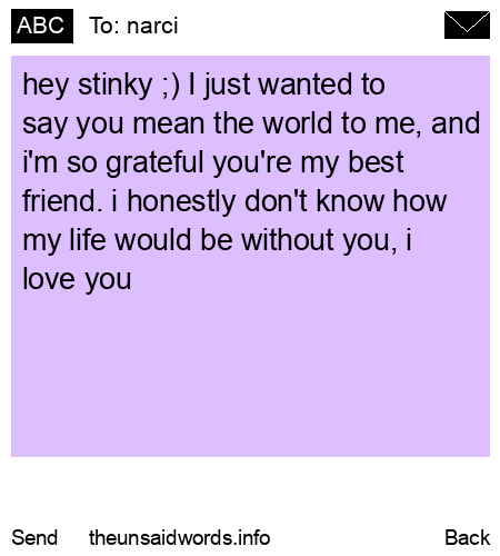 unsent message to narci
