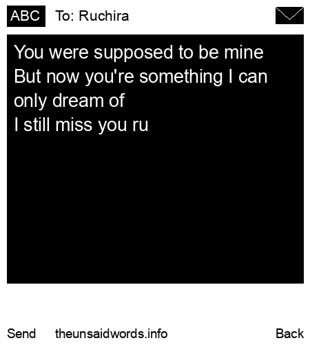 unsent message to Ruchira
