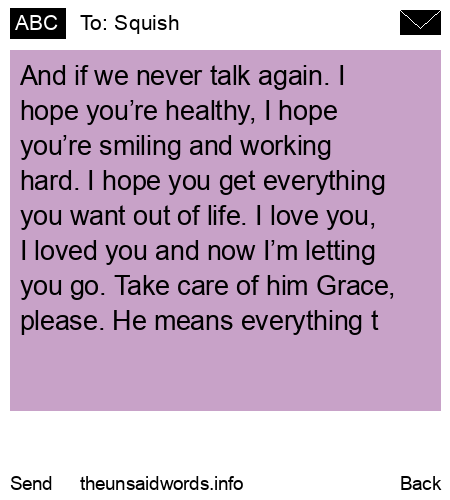 unsent message to Squish