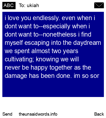 unsent message to ukiah