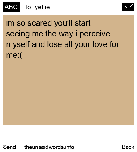 unsent message to yellie