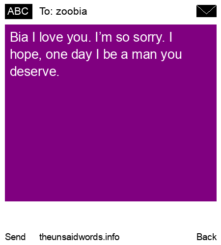 unsent message to zoobia 