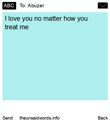 unsent message to Abuzer 