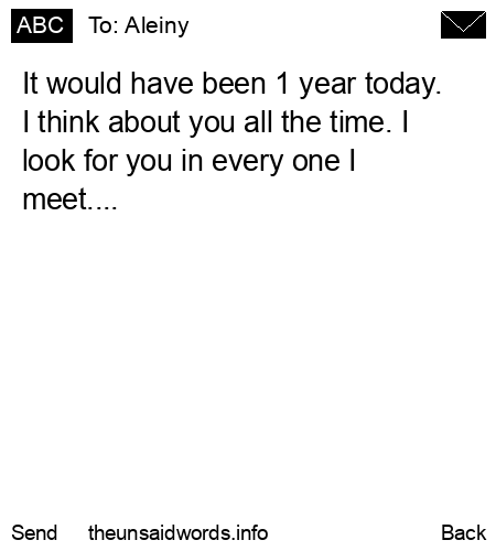 unsent message to Aleiny