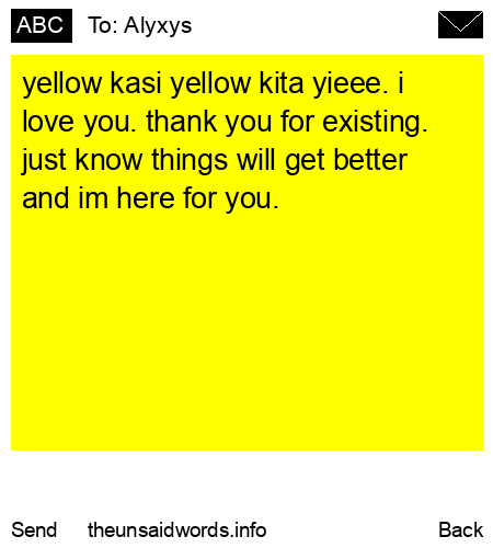 unsent message to Alyxys