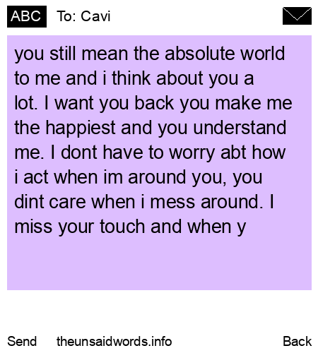 unsent message to Cavi